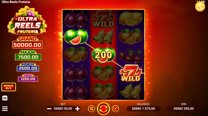 Ultra Reels Fruteria - Linja e pagesës me shtatëshen e artë